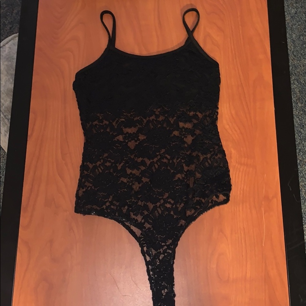 Black lace tank